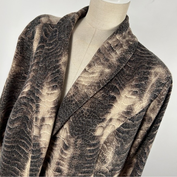 Frank Lyman Design Black and Brown Knit Cardigan - Picture 3 of 12